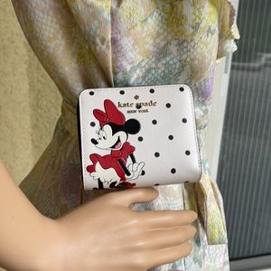 disney x kate spade new york other minnie mouse zip around wallet